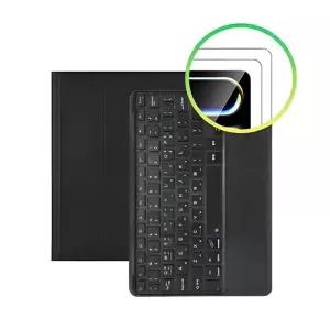 아이패드 프로12.9 3세대 터치패드 키보드 케이스+강화유리 2매 세트