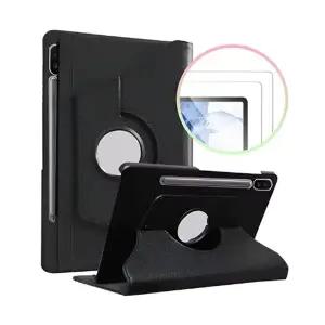 갤럭시탭S10 울트라 회전 케이스+강화유리 2매 세트