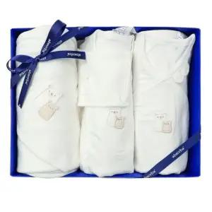 [갤러리아] (압소바배냇저고리세트)베어디모달배냇저고리+속싸개+배냇슈트3종세트(A2C-10105SET)