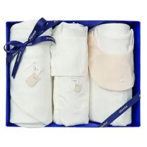 [갤러리아] (압소바배냇저고리세트)베어디모달배냇슈트+속싸개+우주복3종세트(A2C-10105SET)