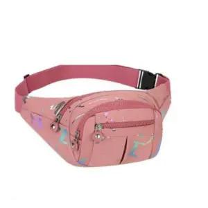 [룽스]패션 미니 힙색 영문 홀로그램 크로스백 1P