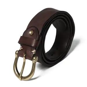 [크로노스] CRBT117-BR 천연소가죽 남자 빈티지 벨트 허리띠