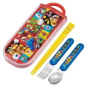 ( )닌텐도 슈퍼마리오 원더 트리오세트 숟가락포크젓가락 세트 아동식기 캐릭터수저세트