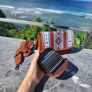 [룽스]여성가방 크로스백 에스닉 카드지갑 세트