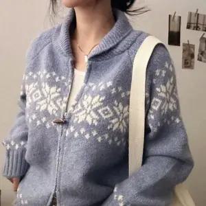 겨울니트가디건 여성 카라 니트가디건 3컬러 여성카디건 눈꽃 겨울 페어아리