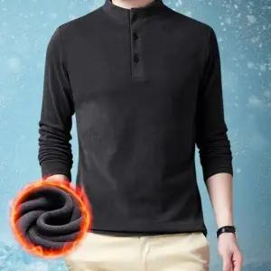 라운드 넥 티셔츠 겨울 이너티 롱슬리브 기모 긴팔