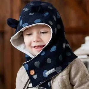 모모프렌즈 아동 후드 워머 방한 모자 니트 겨울 모자 니트모자 용품 넥 목도리 겨울모자 워머 방한