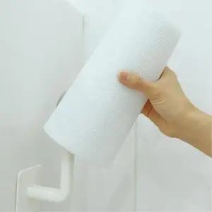 [마이모노샵] 벽면 접착식 키친타올 휴지 컵 화이트 걸이 홀더 3개