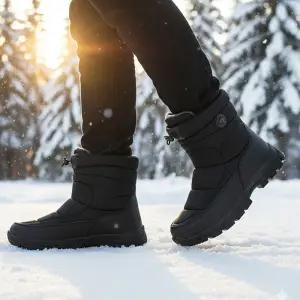 빅사이즈 패딩 부츠 남성 방한화 겨울 남자 하이탑 털 안감 오토바이 라이더 배달 신발