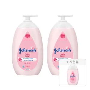존슨즈 핑크 로션 500ml, 2개 + 증정(핑크 로션, 100ml, 1개)