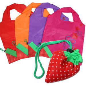 딸기 시장바구니/장바구니 폴딩백 시장 쇼핑 보조가방