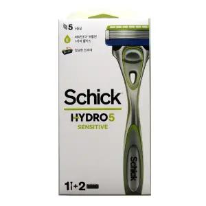 쉬크 하이드로5  센스티브면도기 (날2입) 5중날 트리머장착