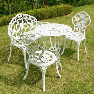 장미주물벤치4인세트 / 야외테이블세트 테라스 정원