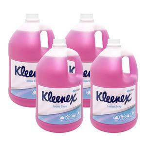 56605 크리넥스 핑크 로션 솝 물비누 4LX4통 핸드워시 국산