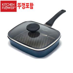 키친플라워 냄새/연기해결 티타늄 닥터팬(사각) 그릴팬 사각후라이팬 생선구이 후라이팬