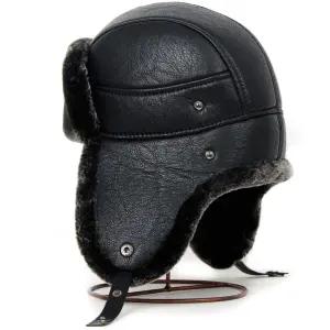 3종 고급 중장년 털모자/가죽 고급털 안감기모/겨울 군밤 귀달이 방한모자/중년 할아버지 캡모자/노인 등산 낚시 선물 헌팅캡