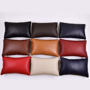 천연소가죽쿠션 쇼파 의자 자동차 등받이 목받침 베개 다용도쿠션M / 카페 바버샵 병원 펜션 주문제작가능
