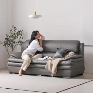 모멘트 3인용 가죽 소파 거실 사무실 원룸 3인 쇼파