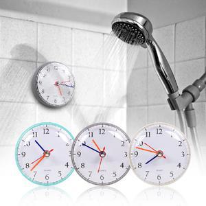 아이보리 / 플라이토 국산 욕실 무소음 원형 방수 벽 시계 / 화장실 주방 목욕탕 붙이는 흡착식 아날로그