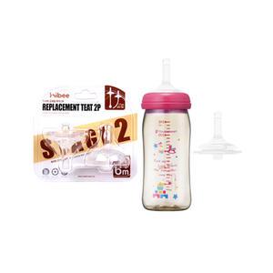 [100%국내제조]하이비 교체용 꼭지 2단계 2P / 더블하트 유미 유피스 스펙트라 마더케이 젖병 호환 단계별