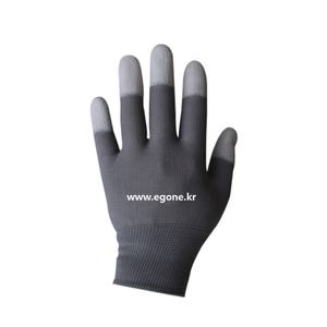 회색 PU탑코팅장갑(10켤레) 손끝코팅 제전장갑 XS - L