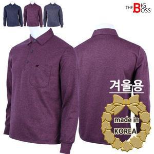 [더빅보스]NA22기모카라티 겨울 남성 국산 골프 긴팔 티셔츠