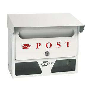 지붕 우편함 화이트 갓 우체통 단독 편지함 벽걸이 컬러우편함