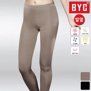 BYC 여성 보디히트 기능성 발열 빅사이즈 하의 타이즈 내의 내복바지