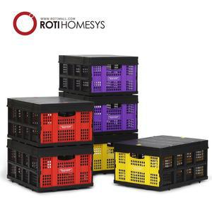 [ROTI]로티홈시스 폴딩 수납 리빙 박스+덮개 세트 60L