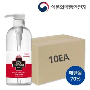 의약외품 손소독제 500ml x 10개 대량 단체 학교 에탄올70% 손소독젤
