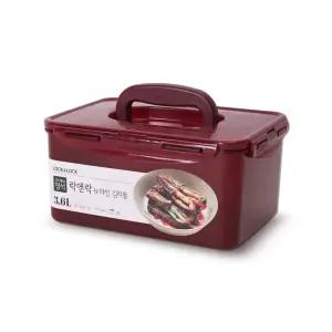 락앤락 뉴와인 김치통 3.6L HPL827MWN 핸들형 손잡이 김장통 작은 김치냉장고 소형 보관통 작은통