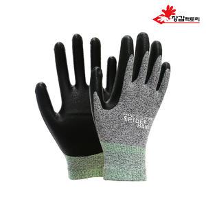 스파이더 핸드 거미손 스판덱스 NBR폼 코팅장갑 10켤레 반코팅장갑