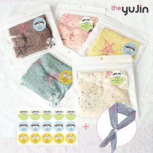 (5개세트) 우주 별 미니 스카프+스티커 어린이집 단체 생일 답례품 어린이 유아 아동 머플러