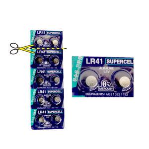 슈퍼셀 버튼 건전지 LR41 터치펜 경보기 인형 완구 장난감 체온계 체중계 타이머 배터리