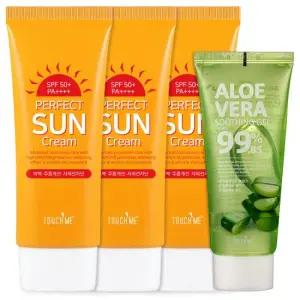 터치미 퍼펙트 썬크림 3개 SPF50+PA++++ 3중기능성 데일리선크림