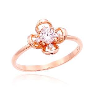 [새미쥬얼리]18k 플라워프레임 큐빅 링 반지