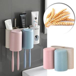 친환경 모던 칫솔걸이(컵2개) 칫솔꽂이+양치컵+수납함