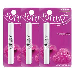 멘소래담 소프트립스 립 립밤 립케어 입술 보호제 라즈베리 2.0g x3