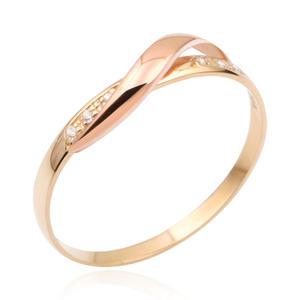 14K 핑크 샤이니 큐빅링 반지 585 gold 18k제작 여자 레이어드 데일리 금반지