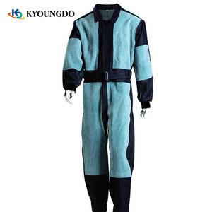 보호복 경도 KD-014 청쇼트복 가죽 면 쇼트작업복 산업안전보호복