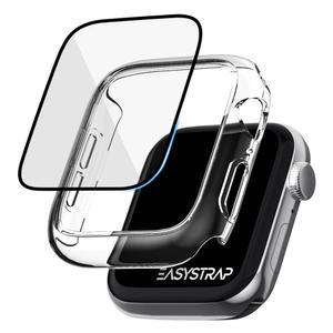 한개 사면 한개 더! 애플워치 SE 6 5 4 3 2 1 7 세대 풀커버 강화유리 투명 케이스