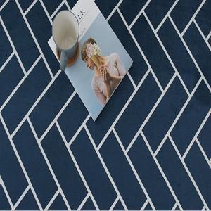 [매직크린] 헤링본 극세사 카페트 러그 네이비150X200