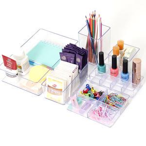 투명 화장품 정리함 악세사리보관함 소품 정리대 칸막이 서랍