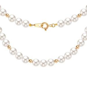 갤러리아 [골드팡] 14k 골든볼 스와로브스키 진주 비드목걸이