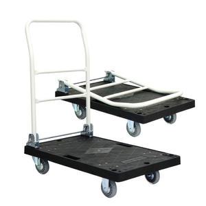 접이식 대차 중형 블랙 투명 기본형 (고정2+회전2) 핸드카트