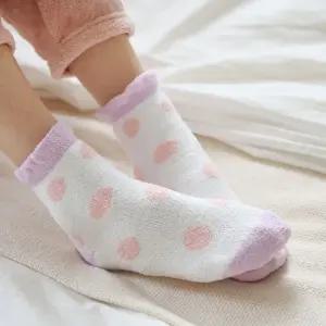 [NY코튼클럽]여성 극세사 레이스도트 수면 양말 8010 3족