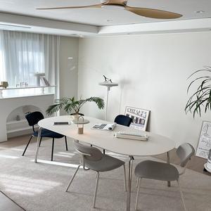 한샘 미나 스테인리스 타원형 6인 1800 식탁