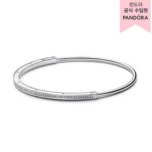 [롯데백화점]판도라 [백화점 보증서 제공] 실버 시그니처 I-D 파베 뱅글_592313C01