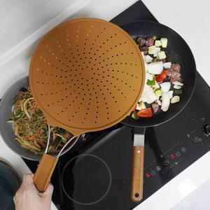 [원쁠원]MAX 기름튐방지 만능 실리콘 덮개 롤수세미 후라이팬 조리 기름방지덮개 손잡이 설거지 주방