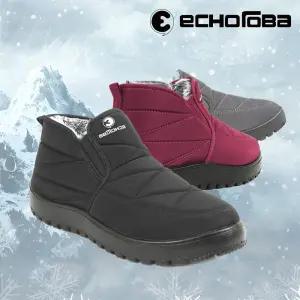 [에코로바]남녀공용 겨울 따뜻하고 발편한 털신발 방한화 패딩슈즈 ER1606